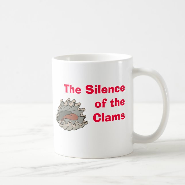 Clam, The Silence of the Clams Coffee Mug (Right)