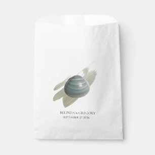 Clam Watercolor Stroke Wedding Favor Bag