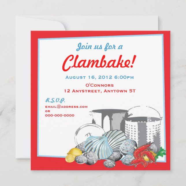 Clambake Invitation (Front)