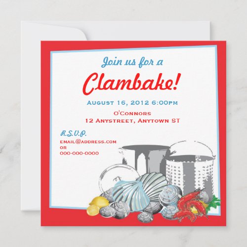Clambake Invitation