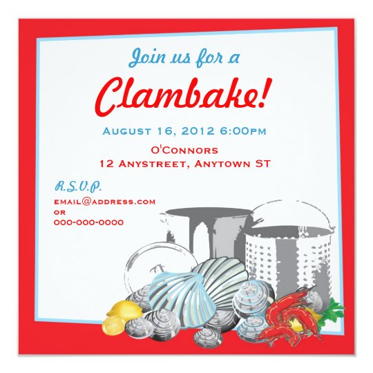 Clambake Invitation Zazzle Com