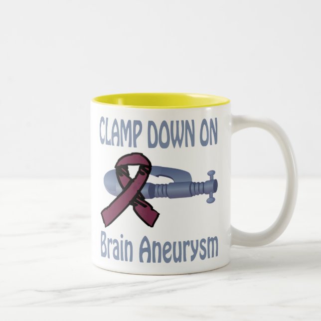 Clamp Down On Brain-Aneurysm Mug (Right)