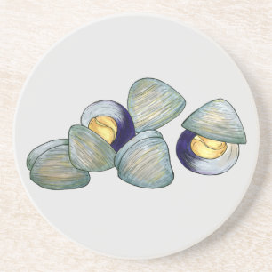 Clams Clambake Rhode Island New England Seafood Coaster