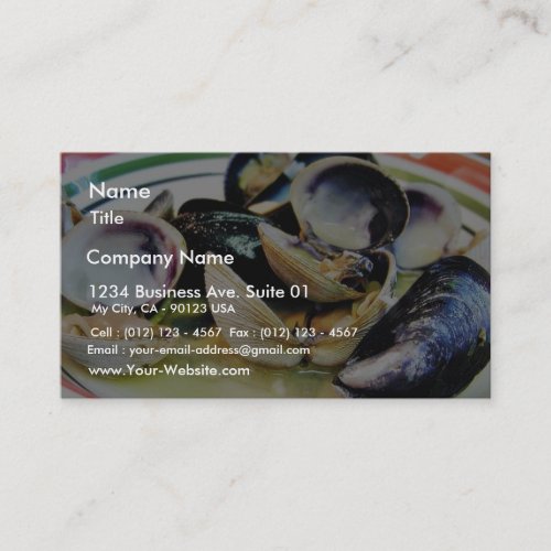 Clams Muscles Shellfish Food Business Card