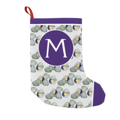 Clams Seafood Clambake Beach Ocean Clam Digging Small Christmas Stocking