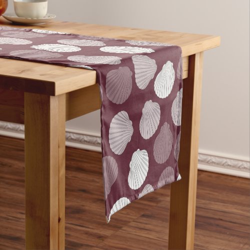 Clams Shell Seashells Short Table Runner