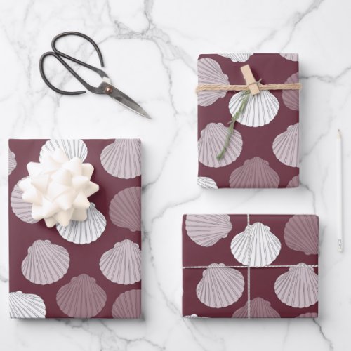 Clams Shell Seashells Wrapping Paper Sheets