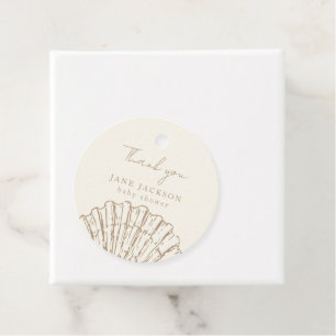 Clamshell Elegant Baby Shower Favor Tags