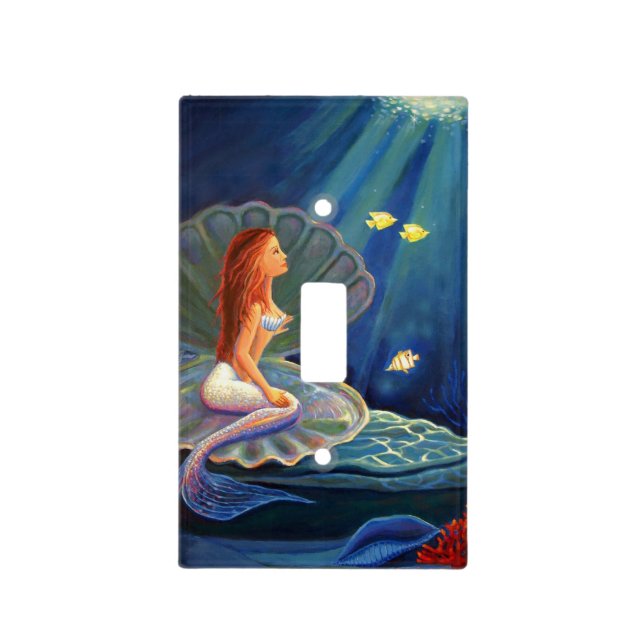 Clamshell Mermaid Light Switch Cover (Front)