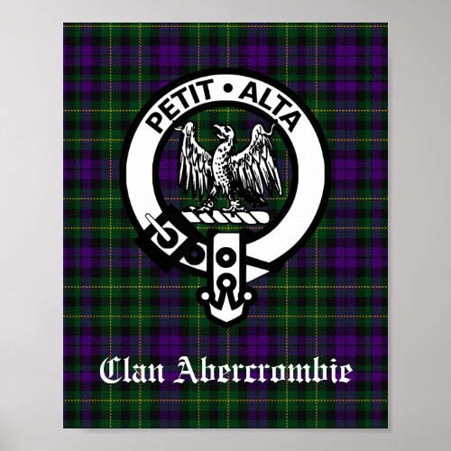 Clan Abercrombie Crest Badge  Tartan  Poster