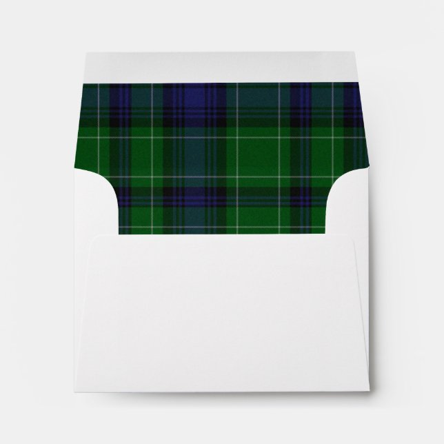 Clan Abercrombie Plaid Custom Envelope (Back (Bottom))