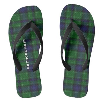 Clan Abercrombie Plaid Personalized Flip Flops by Everythingplaid at Zazzle