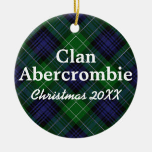Clan Abercrombie Scottish Tartan Ceramic Ornament