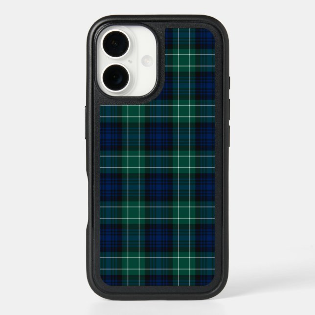 Clan Abercrombie Tartan Blue and Green Plaid Otterbox iPhone Case (Back)