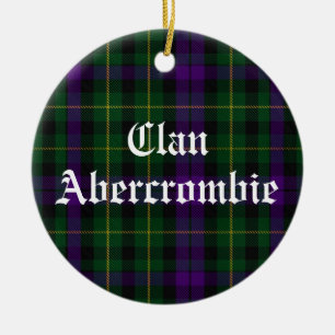 Clan Abercrombie Tartan Ceramic Ornament