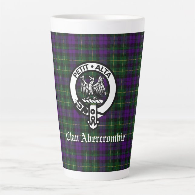 Clan Abercrombie Tartan & Crest  Latte Mug (Front)