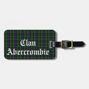 Clan Abercrombie Tartan Customizable Luggage Tag