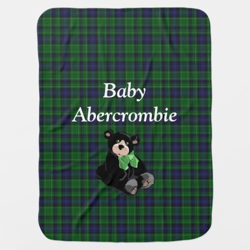 Clan Abercrombie Tartan Plaid Baby Blanket