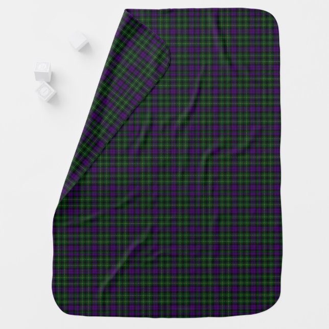 Clan Abercrombie Tartan Plaid Baby Blanket (In Situ)