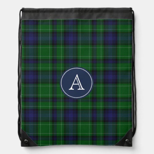 Clan Abercrombie Tartan Plaid Monogram Backpack