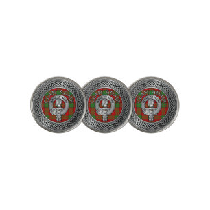 Clan Adair Crest & Tartan Knot Golf Ball Marker