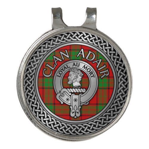 Clan Adair Crest  Tartan Knot Golf Hat Clip