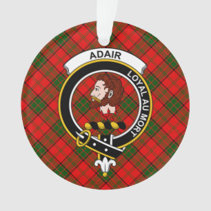Clan Adair Tartan and Crest Ornament
