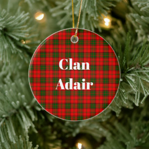 Clan Adair Tartan Ceramic Ornament