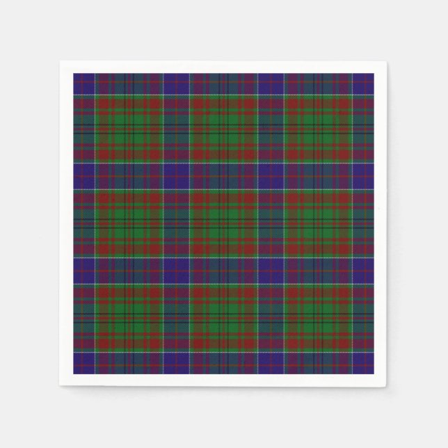 Clan Adams Tartan Paper Napkins (Front)