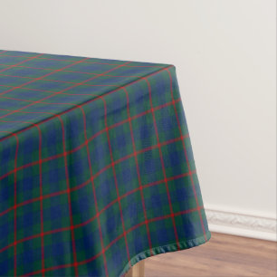 Clan Agnew Tartan Green and Blue Plaid Tablecloth