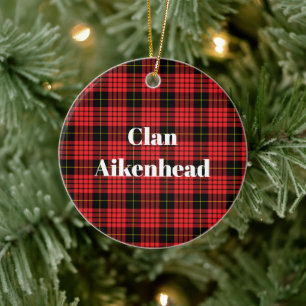 Clan Aikenhead Tartan Ceramic Ornament