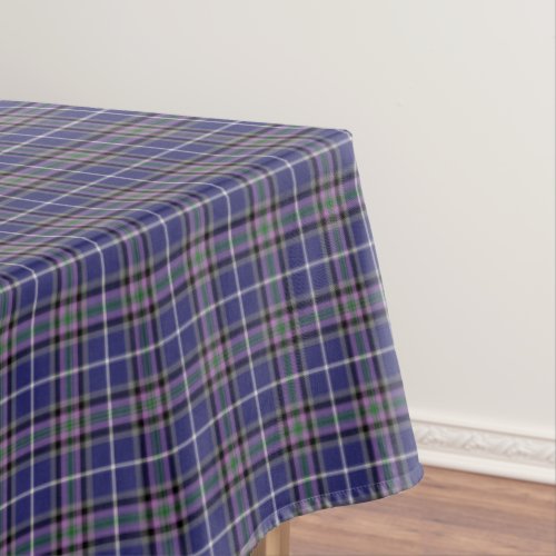 Clan Alexander Tartan Blue and Purple Plaid Tablecloth