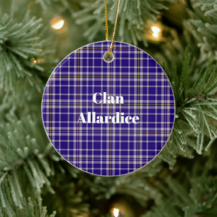 Clan Allardice Tartan Ceramic Ornament