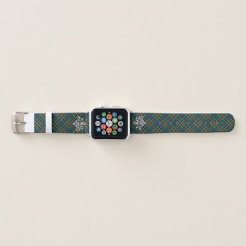 Clan Allison Tartan & Scottish Thistle #2 Apple Watch Band by LilithDeAnu at Zazzle