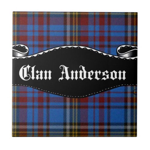 Clan Anderson Banner Ceramic Tile