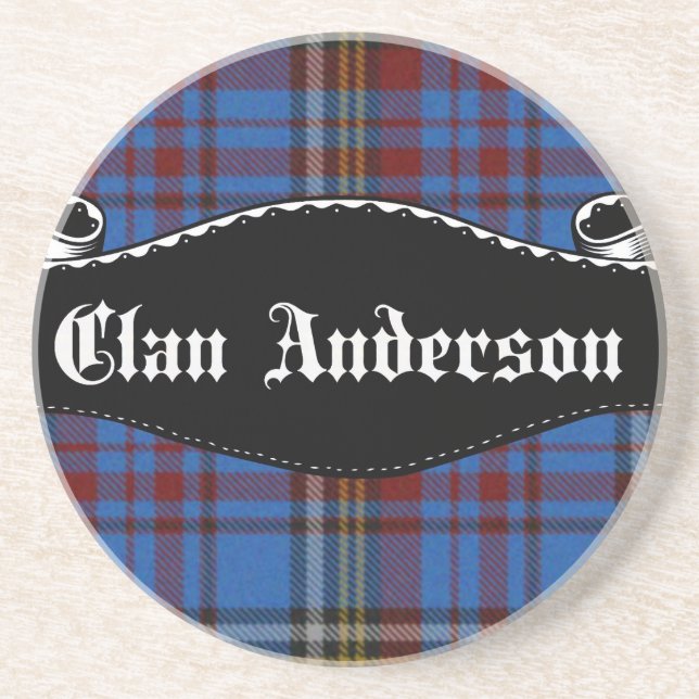 Clan Anderson Banner Drink Coaster (Front)