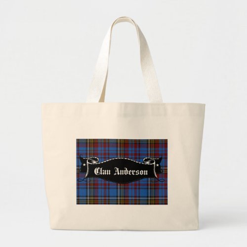 Clan Anderson Banner Large Tote Bag