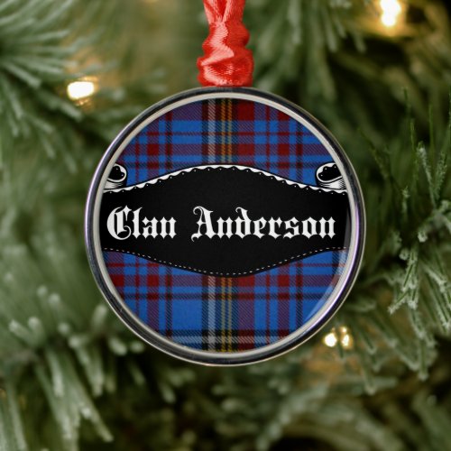 Clan Anderson Banner Metal Ornament