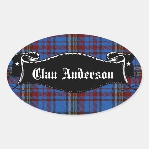 Clan Anderson Banner Oval Sticker