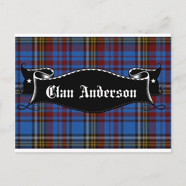 Clan Anderson Banner Postcard (Front)