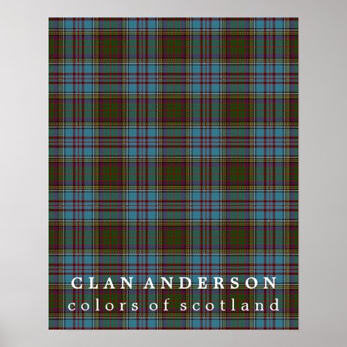 Clan Anderson Colors of Scotland Tartan Poster