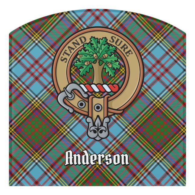 Clan Anderson Crest Door Sign (Contour Front)