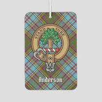 Clan Anderson Crest over Tartan Air Freshener