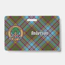 Clan Anderson Crest over Tartan Badge