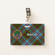 Clan Anderson Crest over Tartan Badge