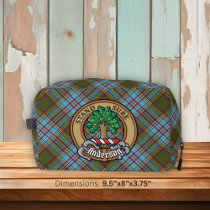 Clan Anderson Crest over Tartan Dopp Kit