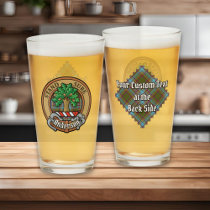 Clan Anderson Crest over Tartan Glass