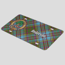 Clan Anderson Crest over Tartan License Plate