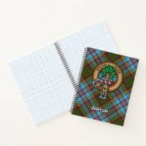 Clan Anderson Crest over Tartan Notebook