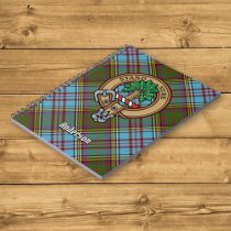 Clan Anderson Crest over Tartan Notebook
